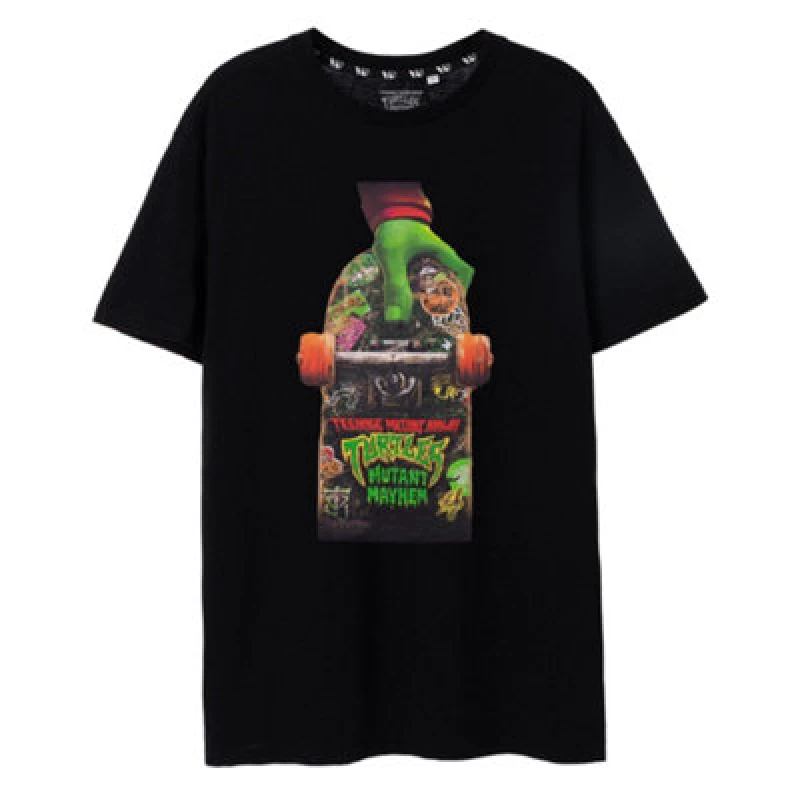 Image of Teenage Mutant Ninja Turtles Teenage Mutant Ninja Turtles Men Short Sleeved T-Shirt in Black Size: Small Black S Male 5056210118702