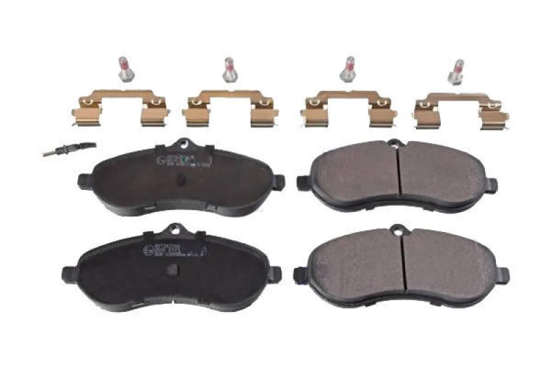 Image of Blue PRINT ADT342206 Brake pad set Front Axle, incl. wear warning contact, with fastening material Brake Pad Set,disc brake (402)