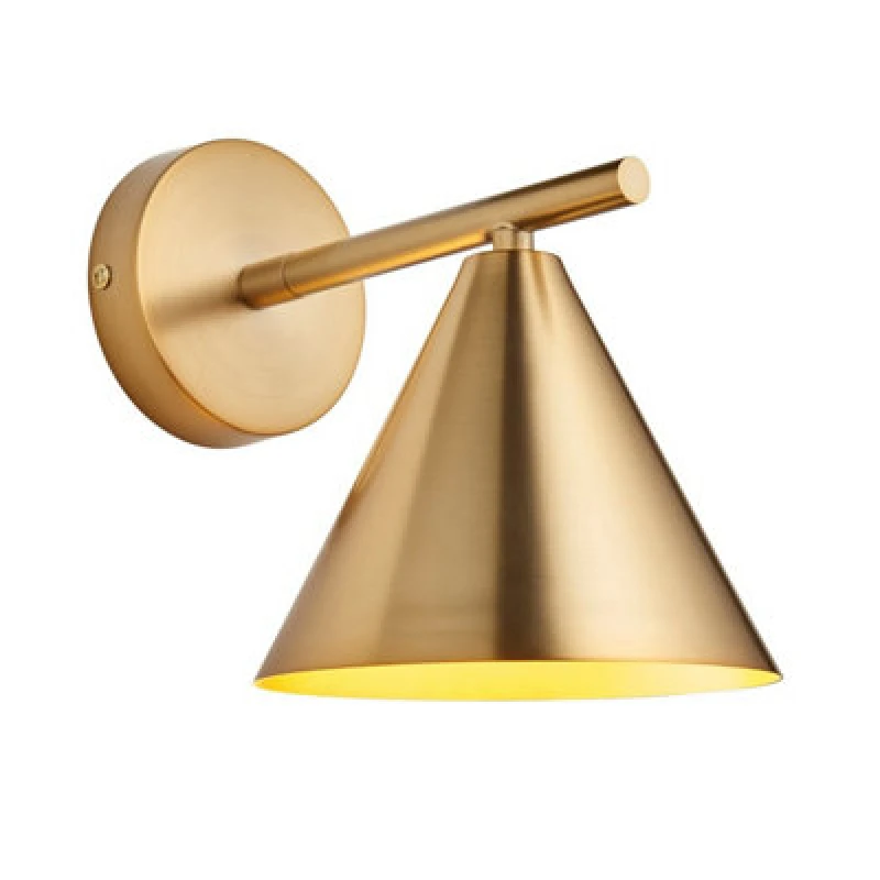 Image of Luminosa Lighting Luminosa Cape Dome Wall Lamp Warm Antique Brass Plate, 1X E14