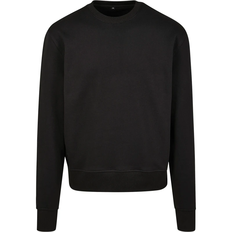 Image of Build Your Brand Premium Oversize Crew Neck Sweatshirt in Black Size: Small Black Unisex S