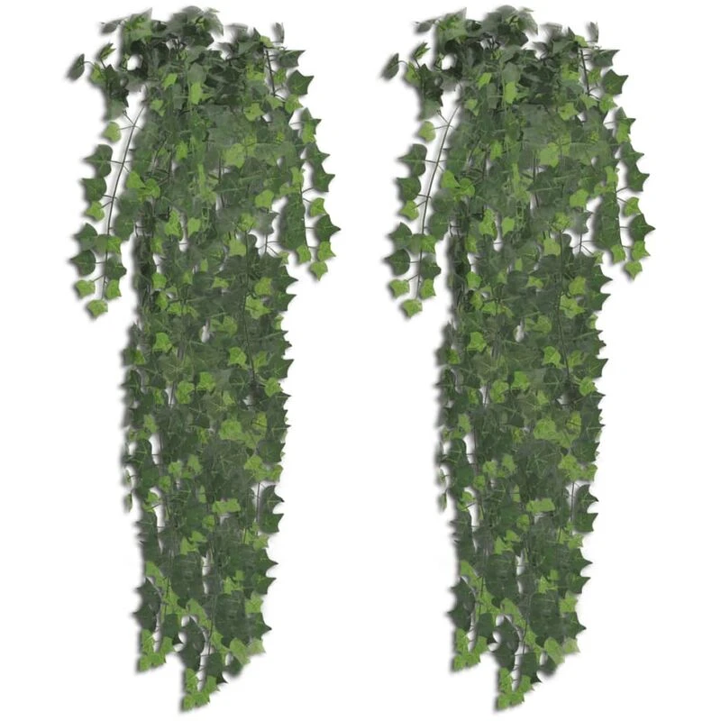 Image of vidaXL 2x Artificial Ivy Bush 90cm Green Home Party Fake Plant Arrangement
