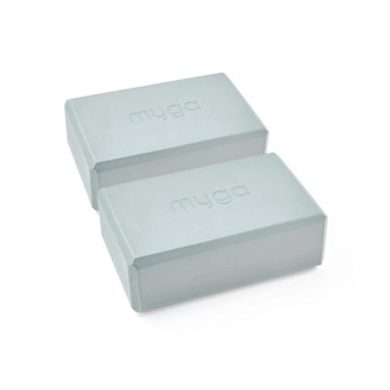 Image of Myga Pair Of Teal Yoga Blocks For Balance And Support