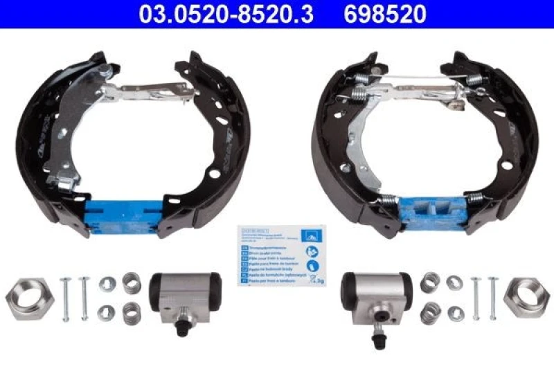 Image of ATE 03.0520-8520.3 Brake Set, drum brakes with accessories Brake Set,drum brakes (3859)