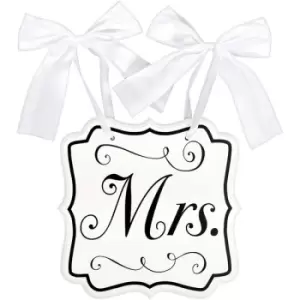 Image of Mrs Chair Sign With Bows