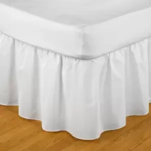 Image of Belledorm Easy Fit Frilled Platform Valance (Double) (White)