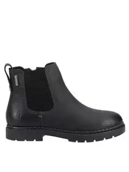 Image of Hush Puppies Mini Preston Chelsea Boot, Black, Size 1 Older