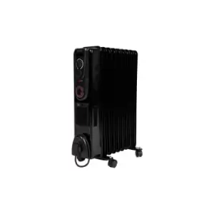 image of Devola 2500W Oil Filled Radiator (Black) - DVSOR9F25B