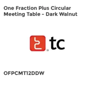 Image of One Fraction Plus Circular Meeting Table - Dark Walnut