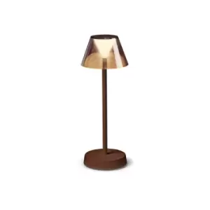 Image of LOLITA Dimmable Integrated LED Table Lamp Coffee, In-Built Switch, 3000K, IP54