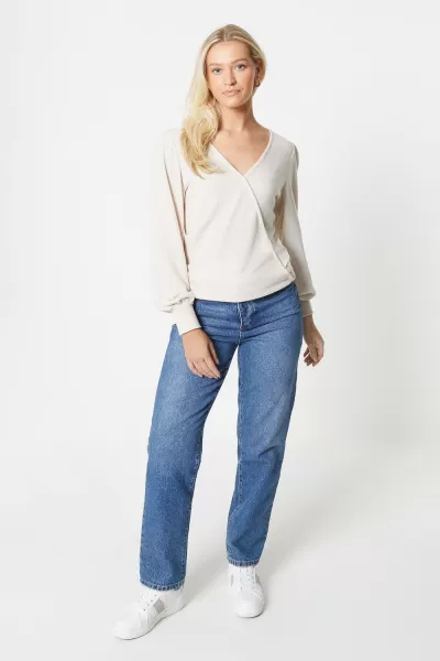 Image of Brushed Banded Hem Top