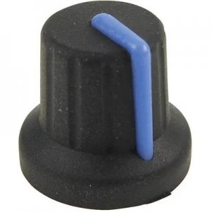 image of Cliff FC72603S K86R Knob Black Blue 6mm Spl