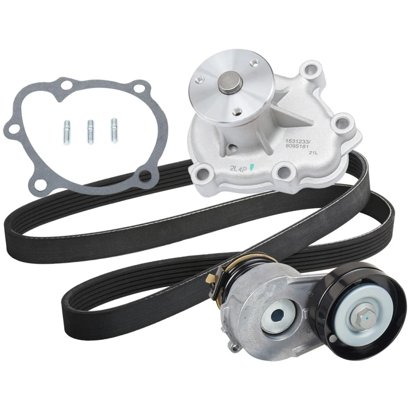 Image of RIDEX 4172P0091 Water Pump + V-Ribbed Belt Kit Water Pump + V-Ribbed Belt Kit (4172)