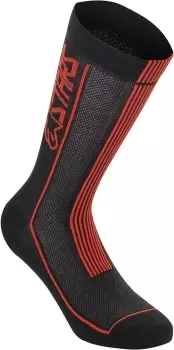 image of Alpinestars Summer 22 Socks, black-red, Size L, black-red, Size L