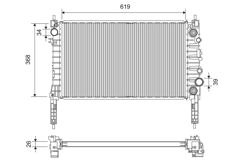Image of Engine radiator VALEO 701378