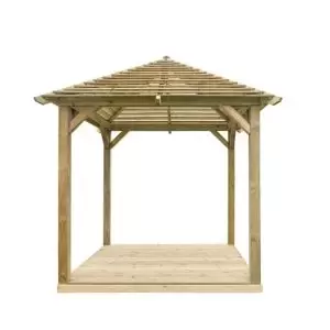 image of Forest Garden Venetian 10X10 Pavilion (Base Included) Natural Timber