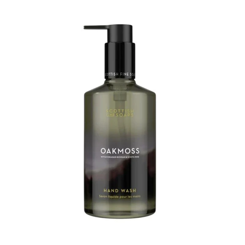 Image of Scottish Fine Soaps Scottish Fine Soaps Oakmoss Hand Wash 300ml in Clear Clear 300ml Unisex 5016365100793