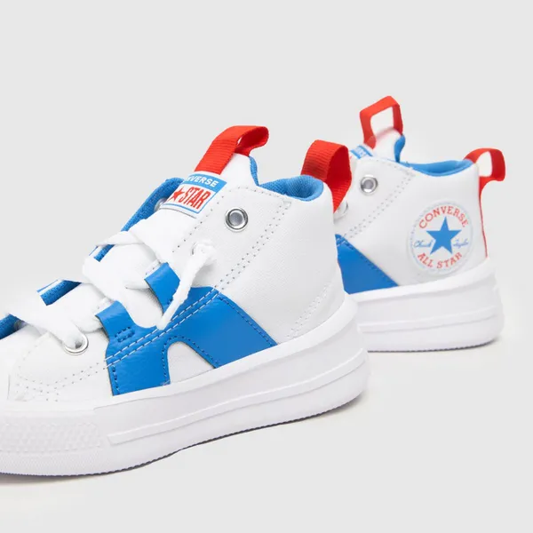 image of Converse white & blue all star ultra easy on Boys Junior trainers White & Blue UK 12 (EU 30)