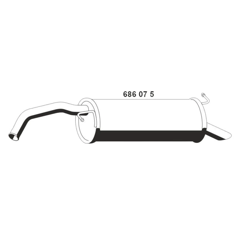 Image of ERNST 686075 Rear silencer End Silencer (3437)