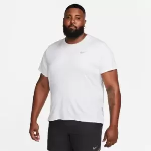 Image of Nike DriFit Miler Running Top Mens - White