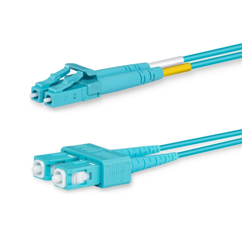 Image of Lanview LVO231303 InfiniBand/fibre optic cable 2m 2x LC 2x SC OM3 Aqu