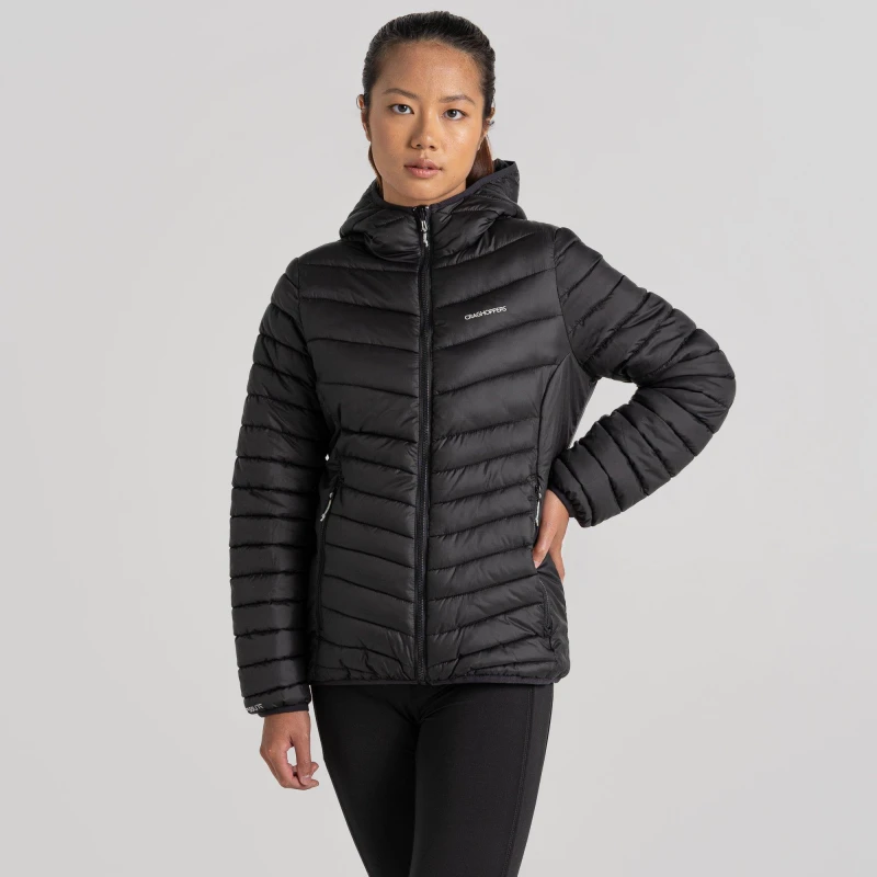 Image of Craghoppers Womens Compresslite VIII Insulated Coat 12 - Bust 36' (91cm) Black CWN288-800-12