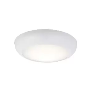 image of Saxby Lighting - Saxby Forca - Integrated LED Outdoor Flush Light Gloss White, Opal IP65