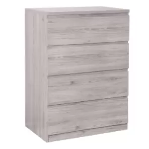 image of Julian Bowen Jupiter 4 Drawer Chest Of Drawers Grey Oak