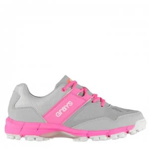 Image of Grays Flash 4000 Ladies Hockey Shoes - Silver/Pink