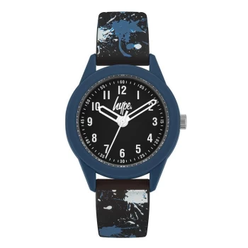 Hype Childs Paint Splat Watch - Black