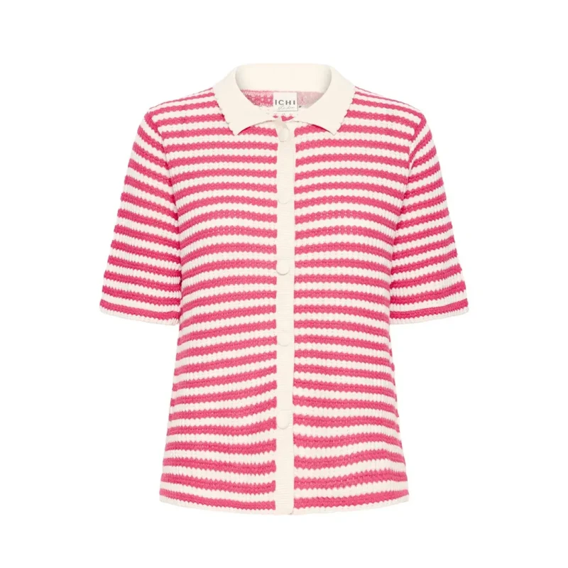 Image of Ichi Short Sleeve Womens Cardigan Ichi Lorianna Rose Female XS