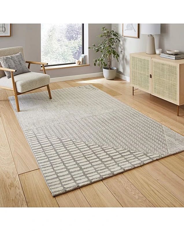 Image of Catherine Lansfield Catherine Lansfield Larsson Abstract Rug Grey - Catherine Lansfield - Size: 160X230 Grey 160X230 MP90806