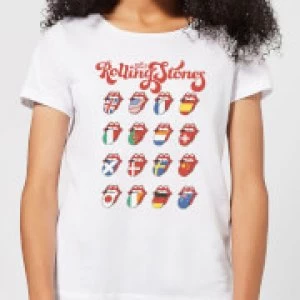 Image of Rolling Stones International Licks Womens T-Shirt - White - 3XL