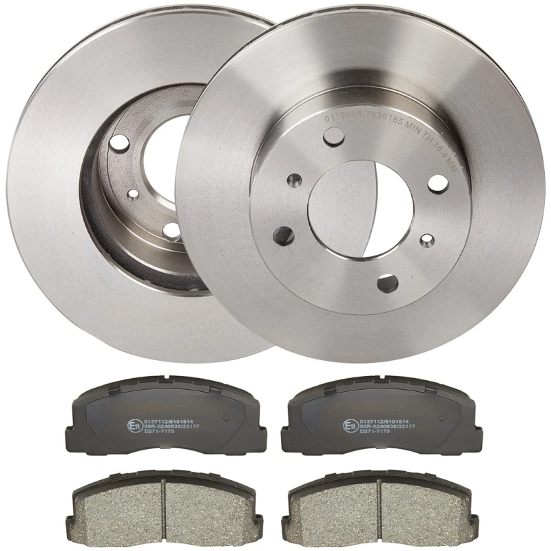 Image of RIDEX 3405B1951 Brake disc and pads set Front Axle, Brake Disc Type: internally vented Brake Set,disc brakes (3405)