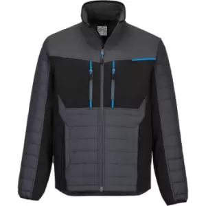Image of Portwest WX3 Mens Hybrid Baffle Jacket Metal Grey 2XL