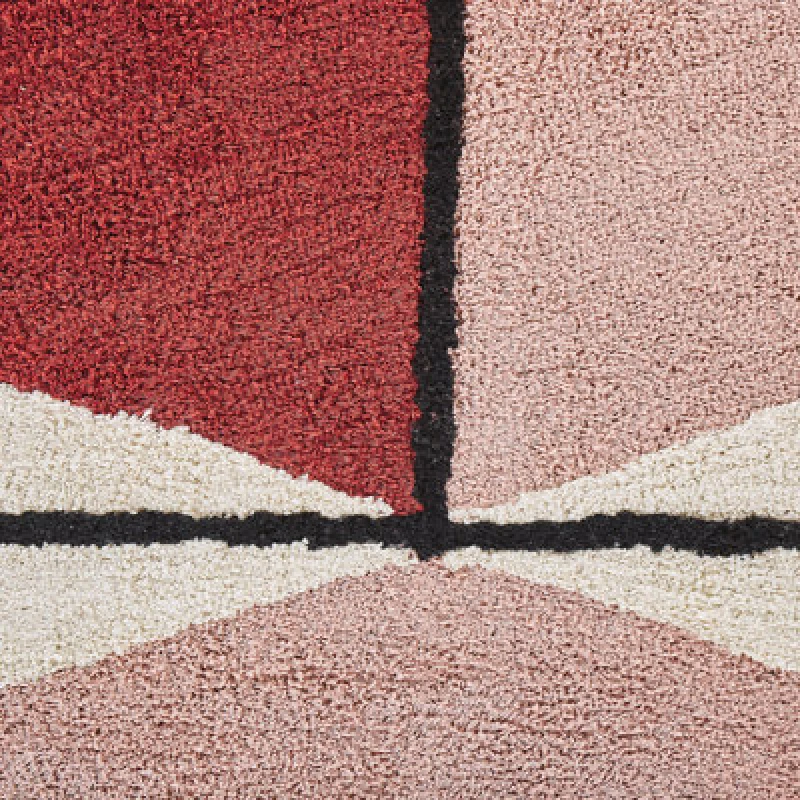 Image of Beliani Rug Purnia Multicolour 140 X 200 Cm Cotton