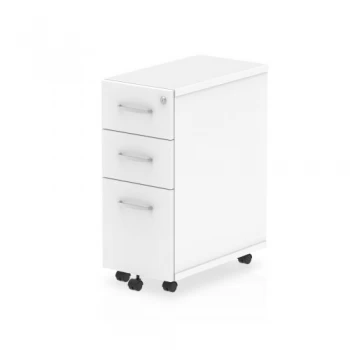 Image of Trexus Tall Narrow Mobile Pedestal 300x550x695mm White Ref I001655
