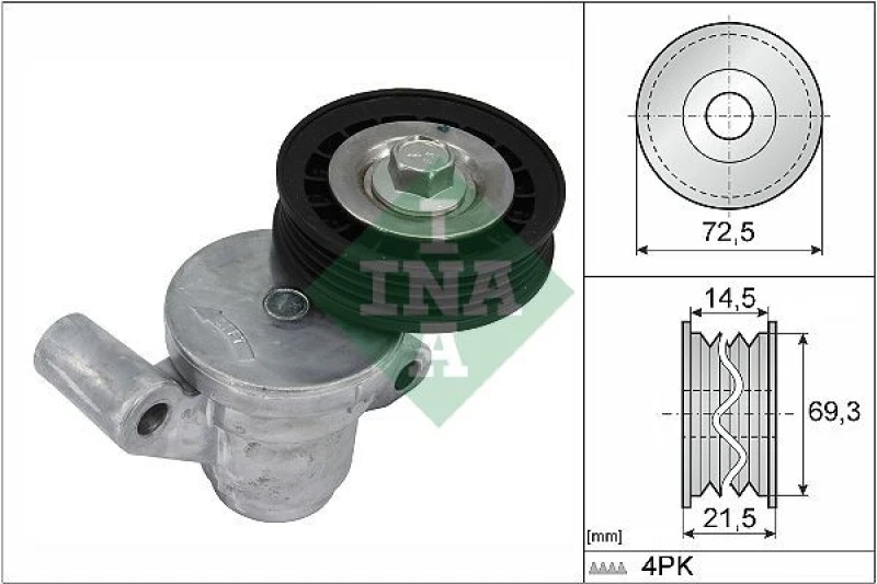 Image of Tensioner Lever, v-ribbed belt INA 534 0705 10