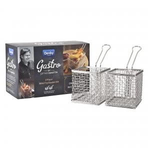 image of Denby James Martin Gastro 2 Piece Mini Frying Basket Kit