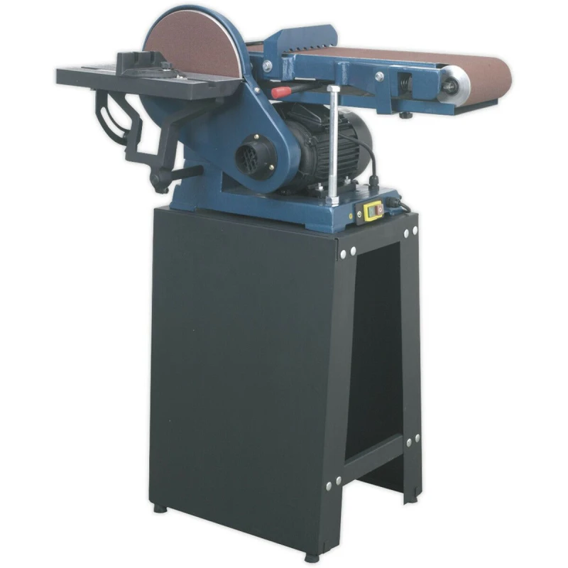 Image of Loops PRO Standing Floor Mounted Disc & Belt Sander - 500W 230V - 1220 x 150mm & 230mm Multi