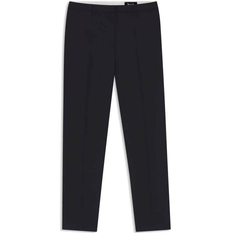 Image of Boss Womens Tilunah Straight Leg Trousers Dark Blue female 4 (XXS)