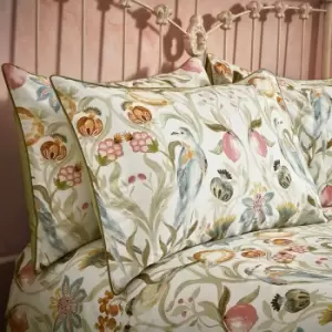 Image of Liberty Traditional Floral Piped Pillowcase Pair Stone