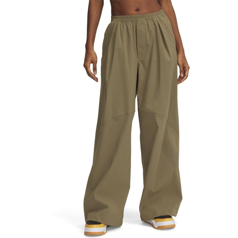 Image of Under Armour Womens Open Hem Woven Joggers Brown female 8 (XS)