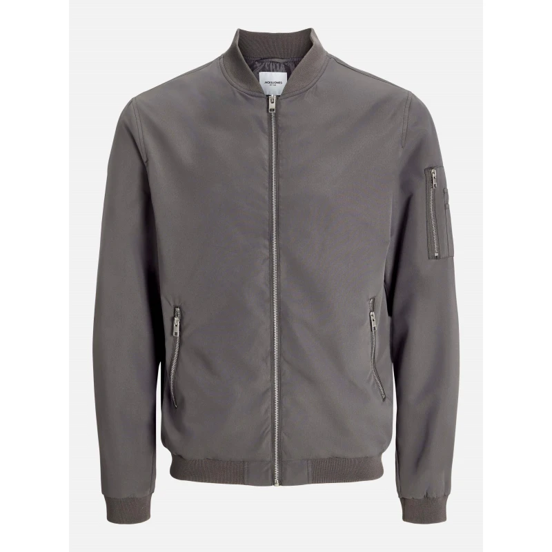 Image of Jack and Jones Rush Plus Size Long Sleeve Bomber Jacket Castlerock male 3XL