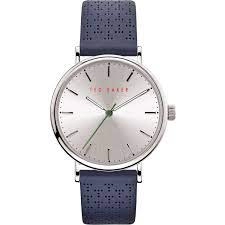 Image of Ted Baker Silver And Blue Watch - BKPMMF910UO