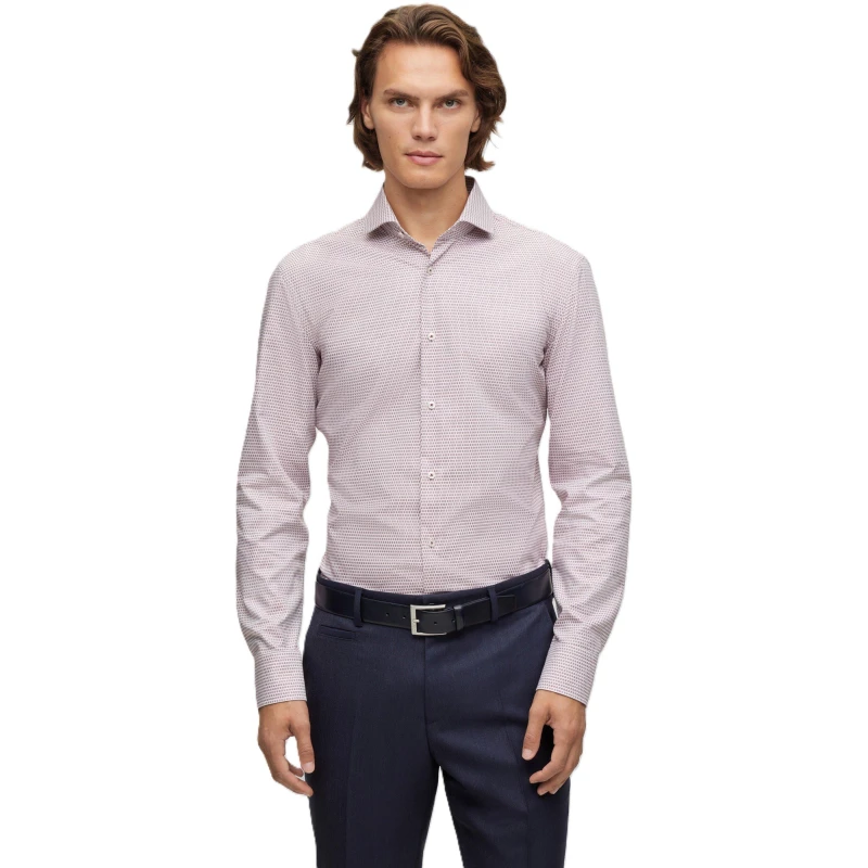 Image of Boss Mens Long Sleeve Shirt Red male 15 inch
