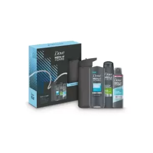 image of Dove Men+Care Daily Care Trio Gift Set with Water Bottle