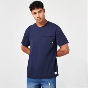 image of Firetrap Slub T Shirt Mens - Blue