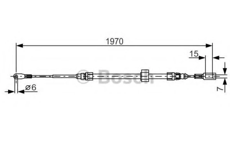Image of Handbrake cable Bosch 1 987 482 131