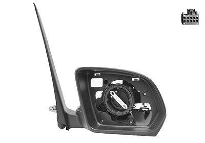 Image of VAN WEZEL 3082826 Wing mirror * HAGUS * Right, without mirror glass, without cap Outside Mirror (50)