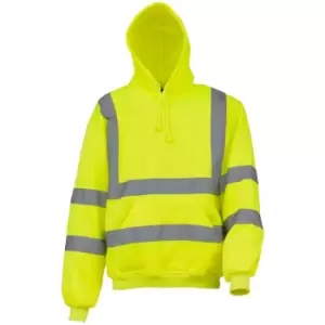 image of Yoko Mens High Visibility Pull-Over Hoodie (3XL) (Yellow) - Yellow